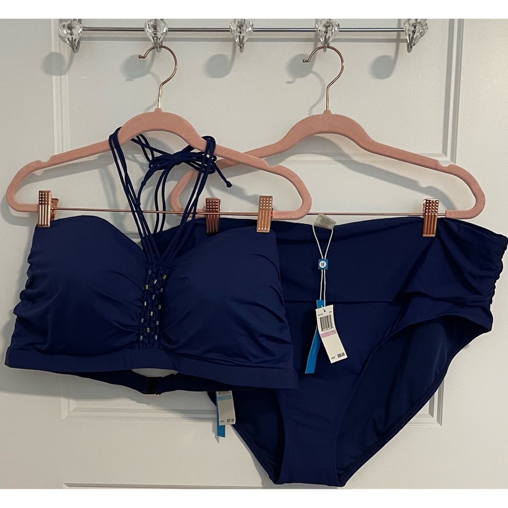 Bleu Rod Beattie Two Piece Swimsuit Top 20W Bottom 22W NWT - Picture 2 of 15